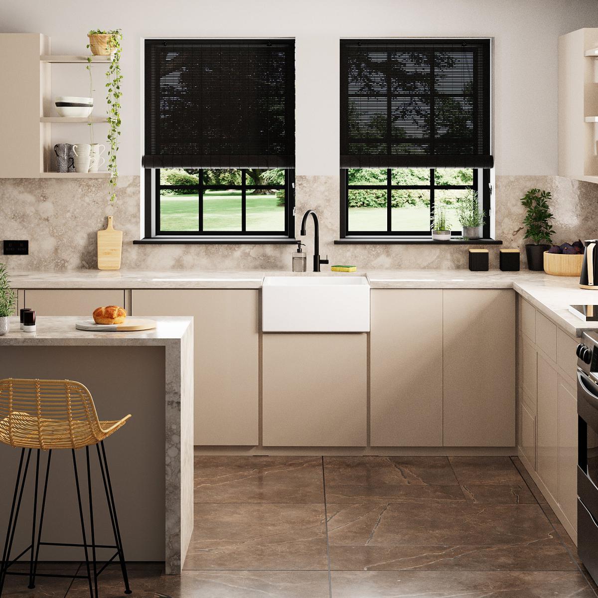 Bamboo Black Roller Blind Black – image 7