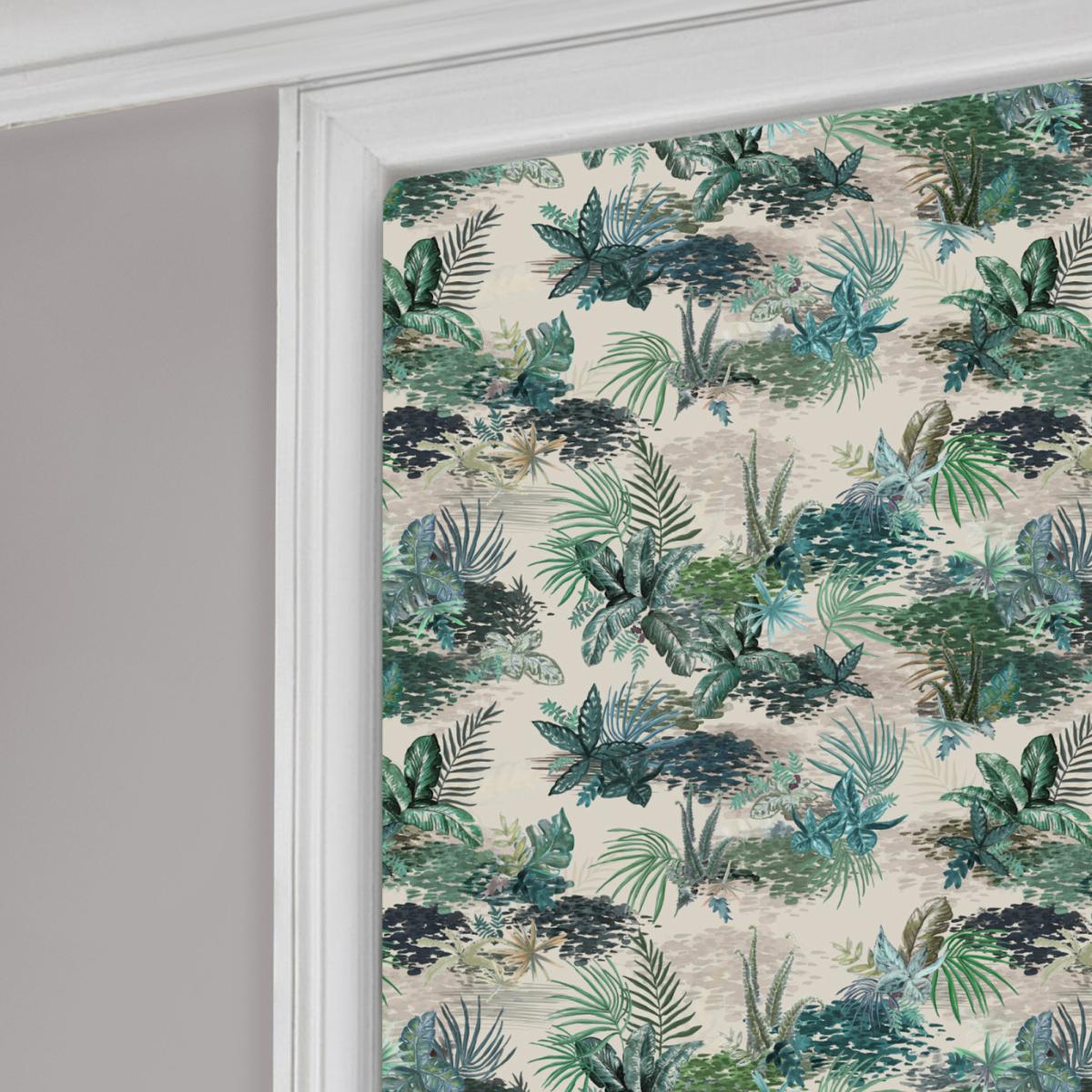 Mockingbird Jungle Blackout Roller Blind White, Grey and Green – image 3