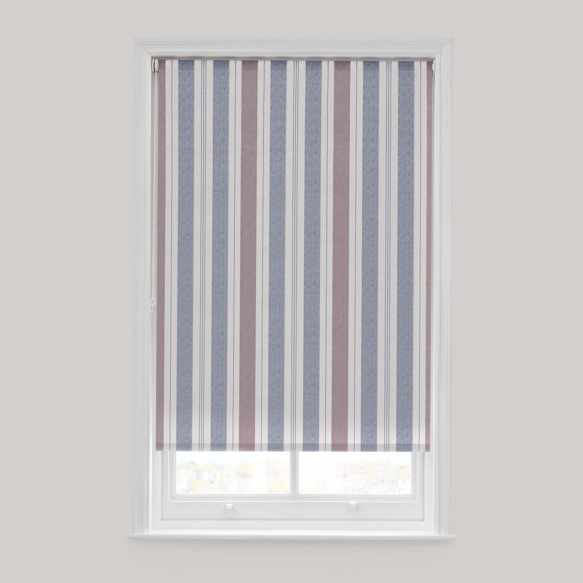 Coastal Stripe Blue Daylight Moisture Resistant Roller Blind Blue – image 3