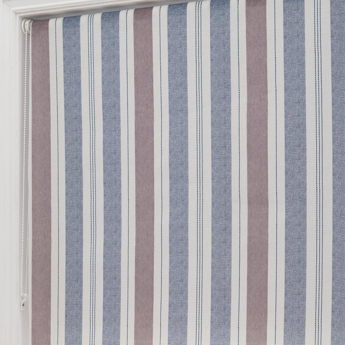 Coastal Stripe Blue Daylight Moisture Resistant Roller Blind Blue – image 6