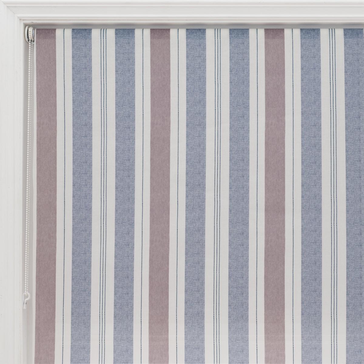 Coastal Stripe Blue Daylight Moisture Resistant Roller Blind Blue – image 8