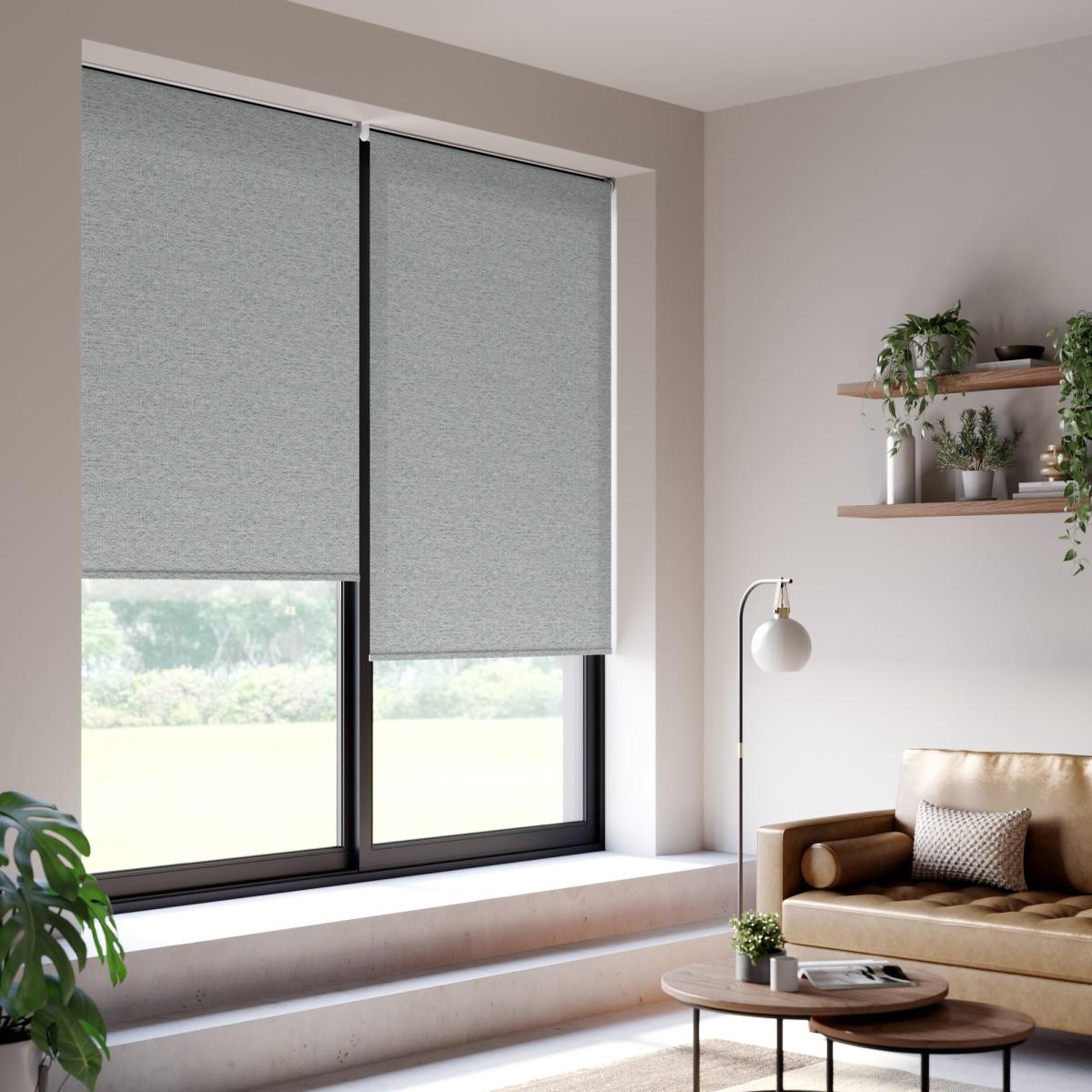 Hex Made to Measure Daylight Roller Blind Hex Grey – image 3