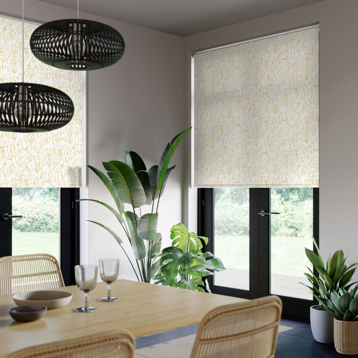 Sweet Pea Flame Retardant Daylight Made to Measure Roller Blind Sweet Pea Ochre – image 3