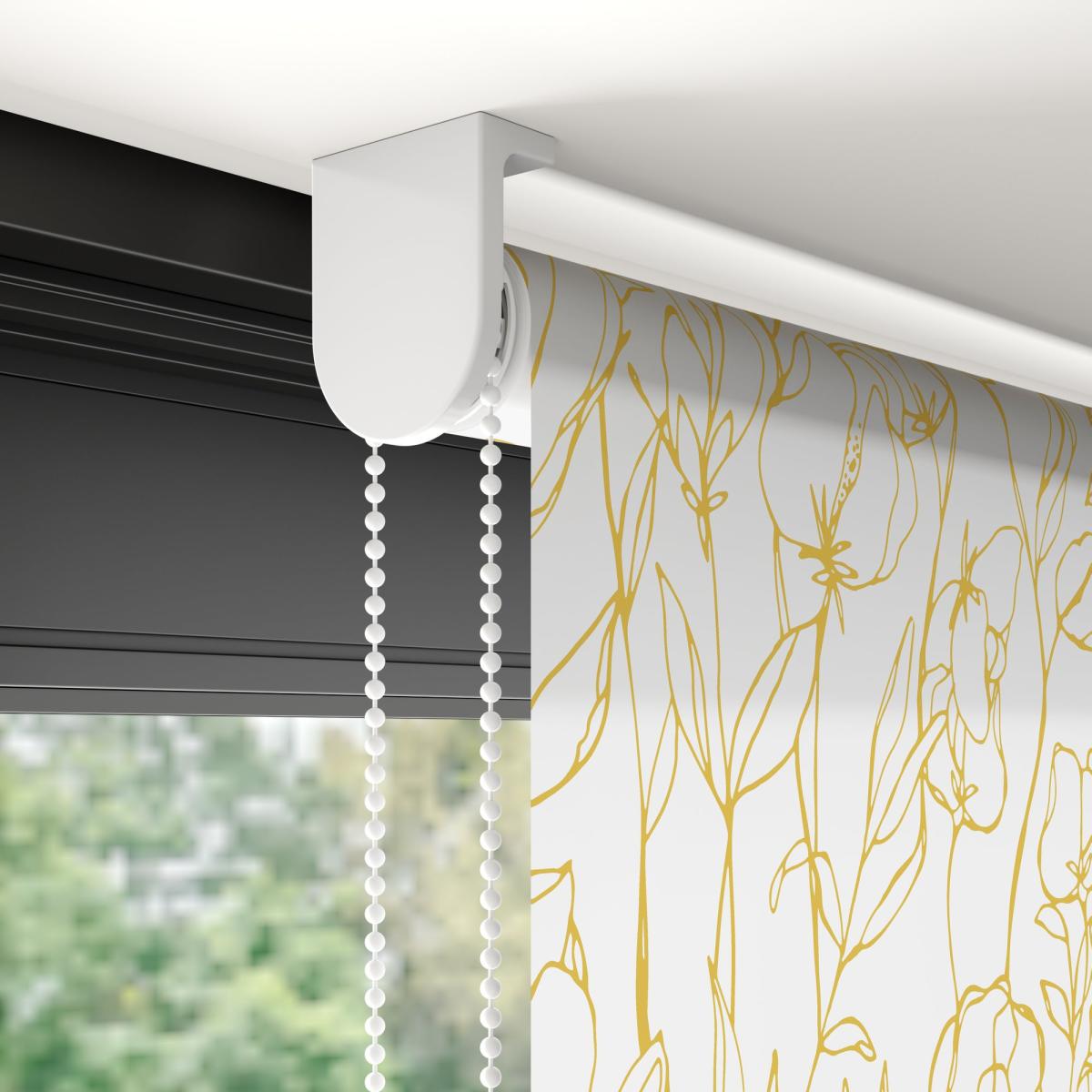 Sweet Pea Flame Retardant Daylight Made to Measure Roller Blind Sweet Pea Ochre – image 5