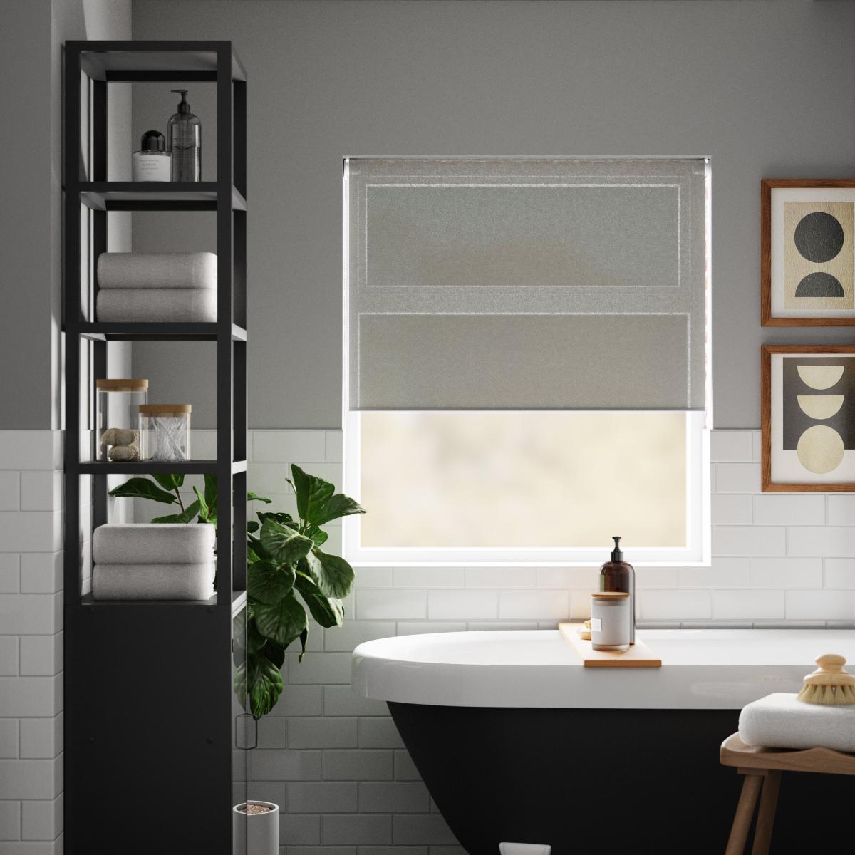 Sheer Dove Grey Roller Blind Grey – image 1