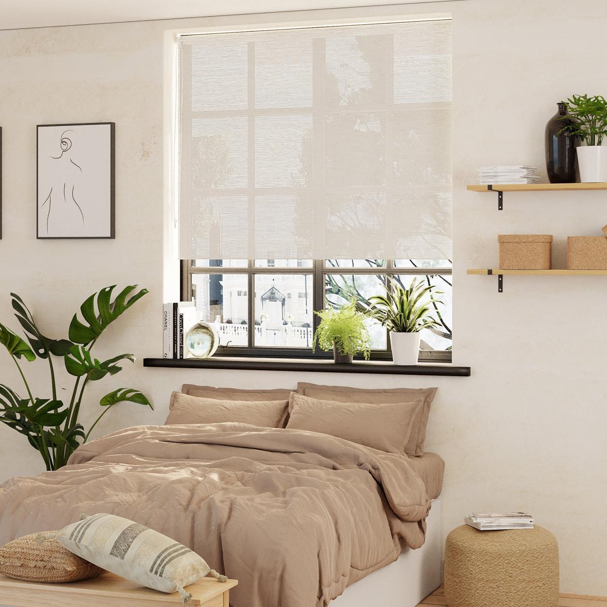 Textured White Roller Blind White – image 2