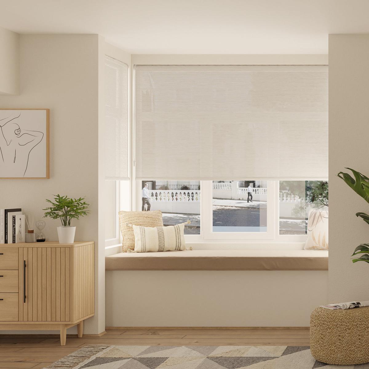 Textured White Roller Blind White – image 1