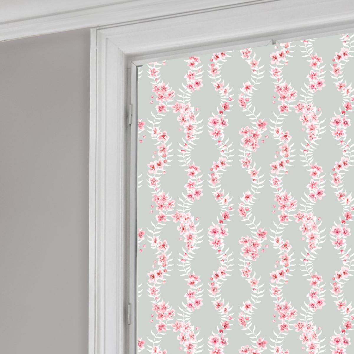 Purnus Chalk Blackout Roller Blind Grey, Pink and White – image 3