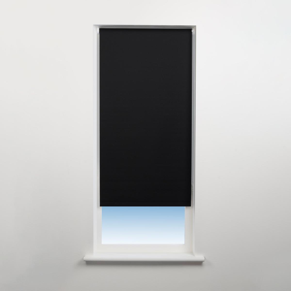 Universal Plain Jet Black Daylight Roller Blind Black