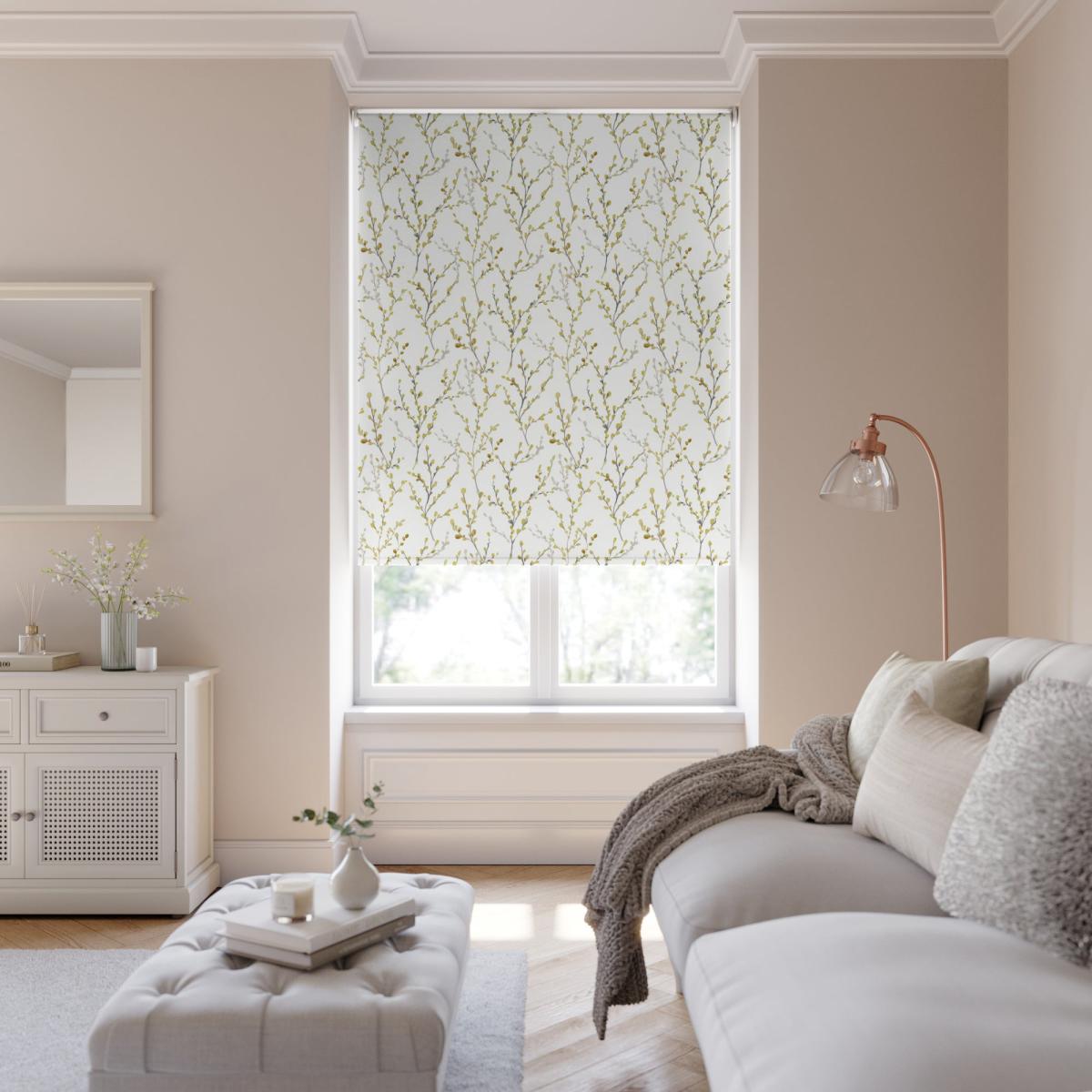 Willow Stem Brazen Blackout Made to Measure Flame Retardant Roller Blind Willow Brazen Yellow – image 1