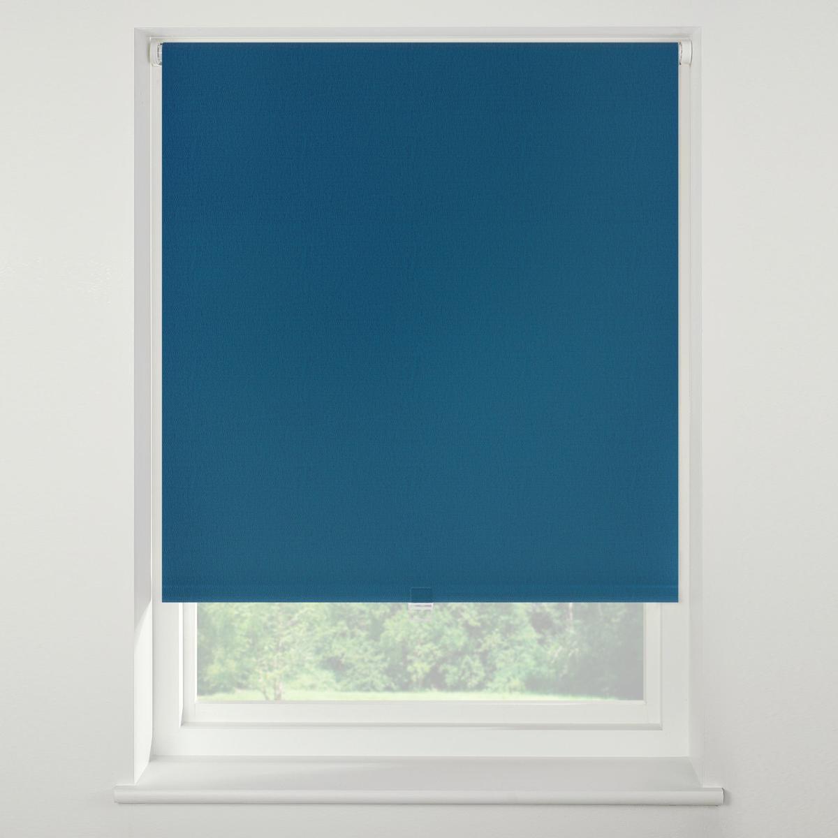 Swish Peacock Cordless Blackout Roller Blind Blue