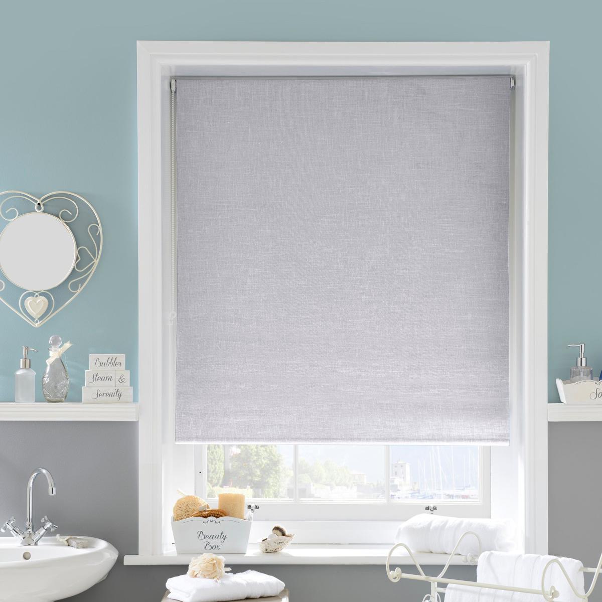Linen Mix Grey Roller Blackout Blind Grey – image 3