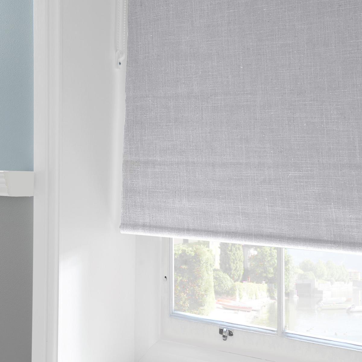 Linen Mix Grey Roller Blackout Blind Grey – image 4