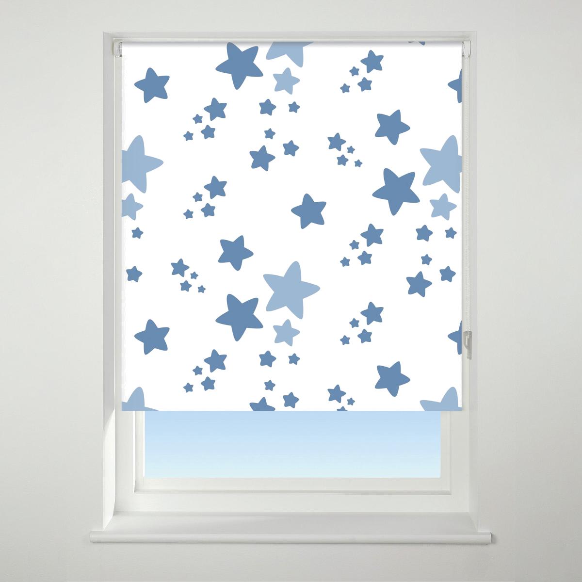 Universal Patterned Twinkle Twinkle Blue Blackout Roller Blind Blue