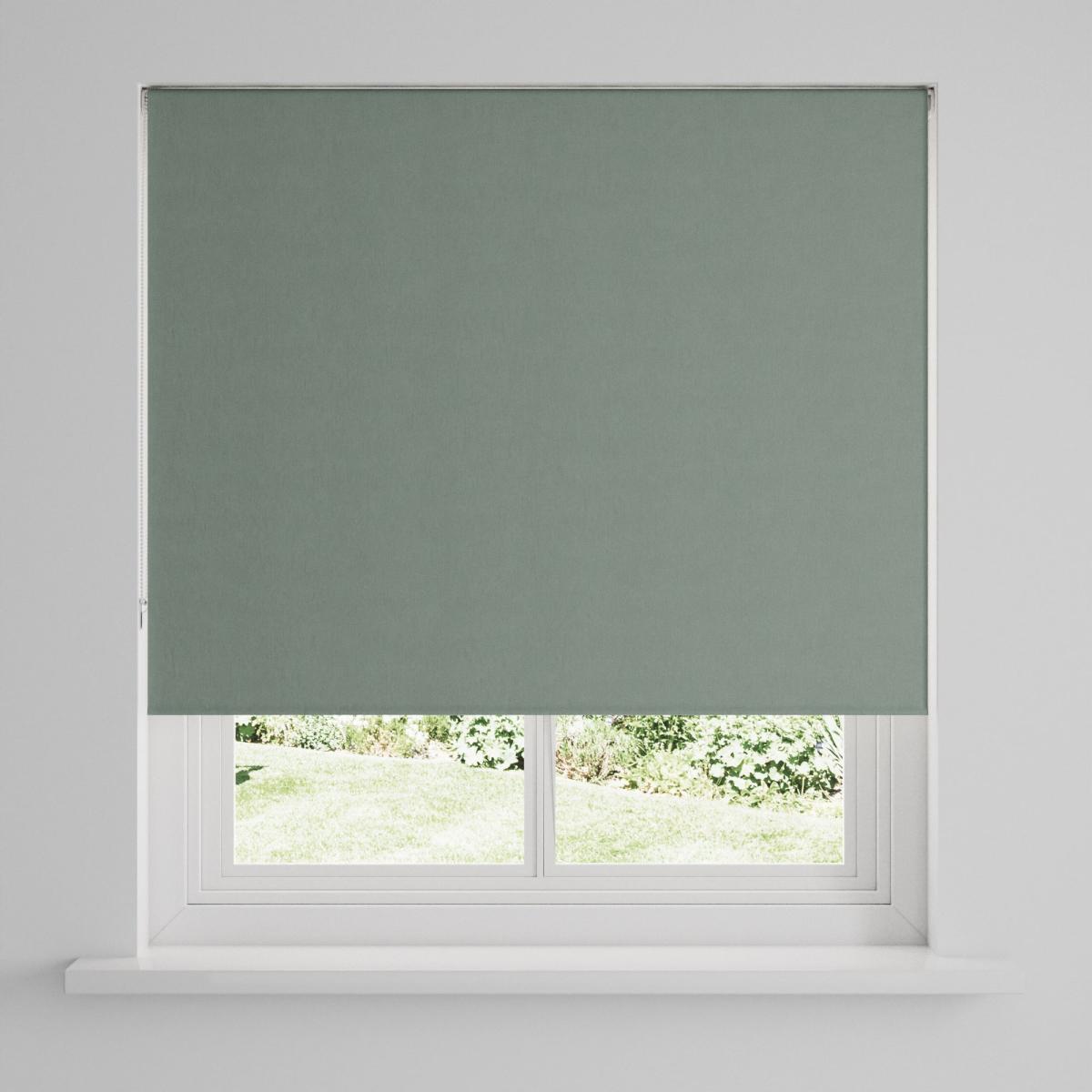 Plain Blackout Moisture Resistant Roller Blind Lilypad – image 3