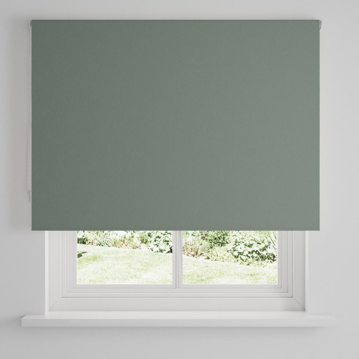 Plain Blackout Moisture Resistant Roller Blind Lilypad – image 4