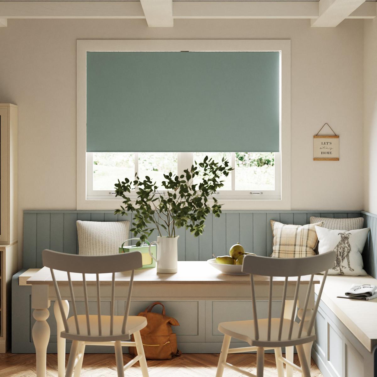 Plain Blackout Moisture Resistant Roller Blind Lilypad – image 1