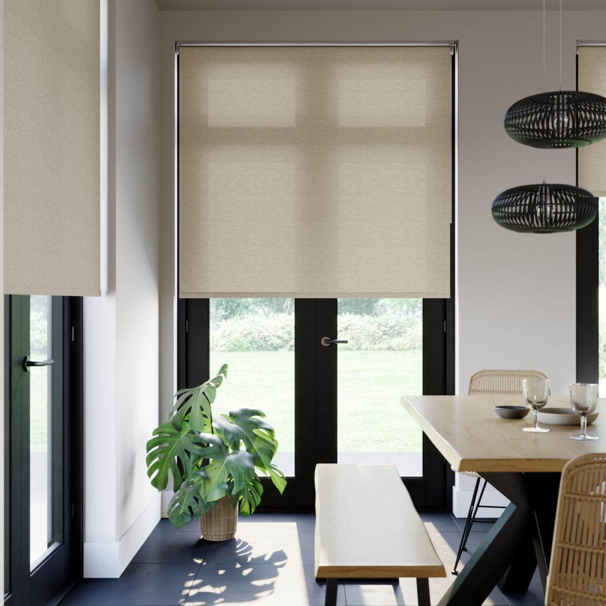 Hampton Daylight Made to Measure Roller Blind Hampton Picket Fence Natural – image 1