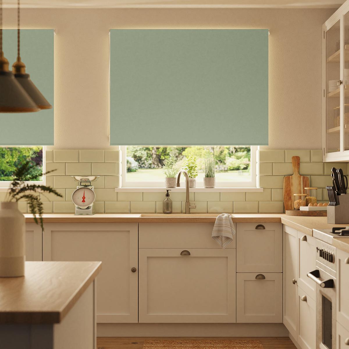 Plain Lily Pad Blackout Roller Blind Lilypad – image 4