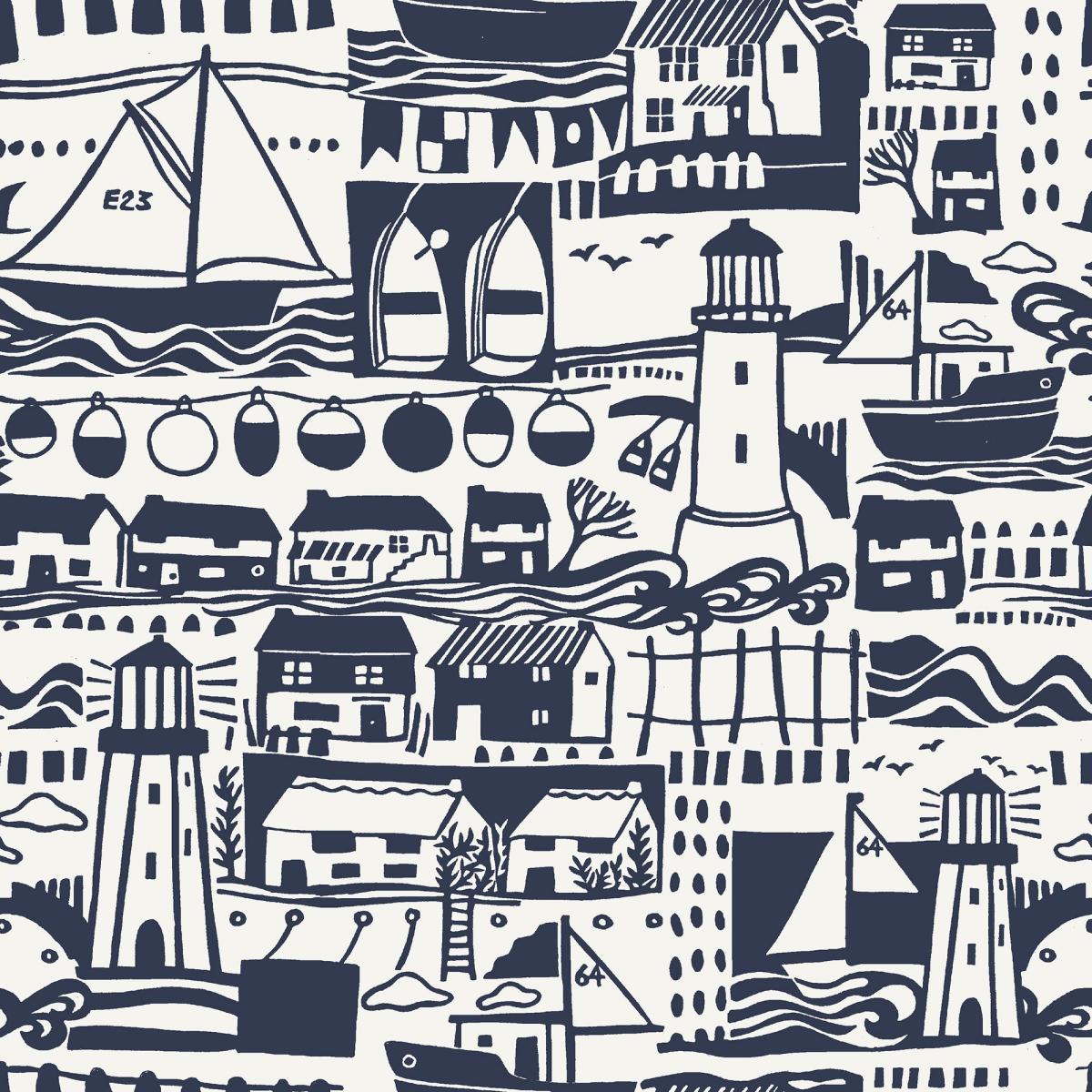 Elements Moisture Resistant Coastal Blackout Made to Measure Roller Blind Elements Booth Navy – image 2