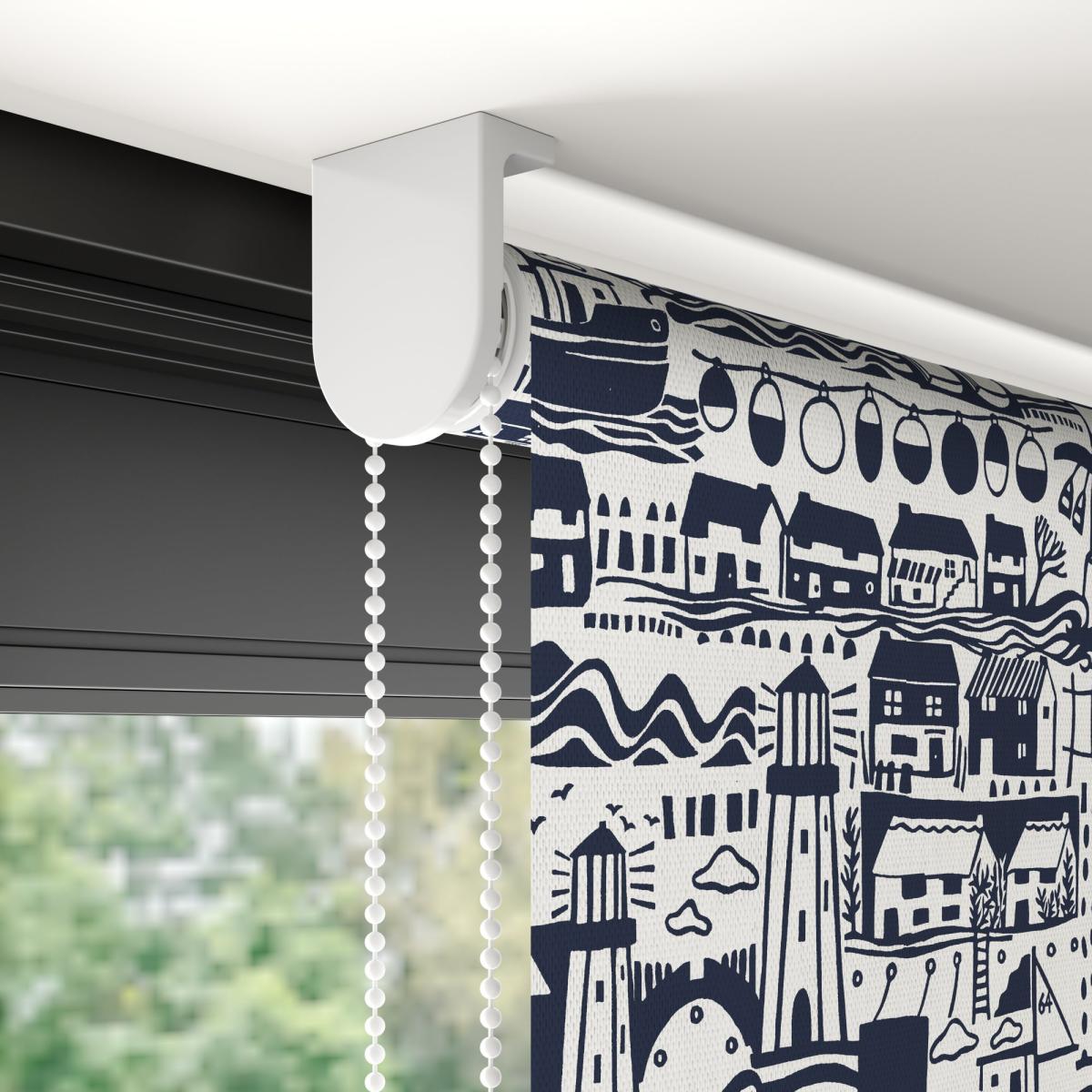 Elements Moisture Resistant Coastal Blackout Made to Measure Roller Blind Elements Booth Navy – image 5