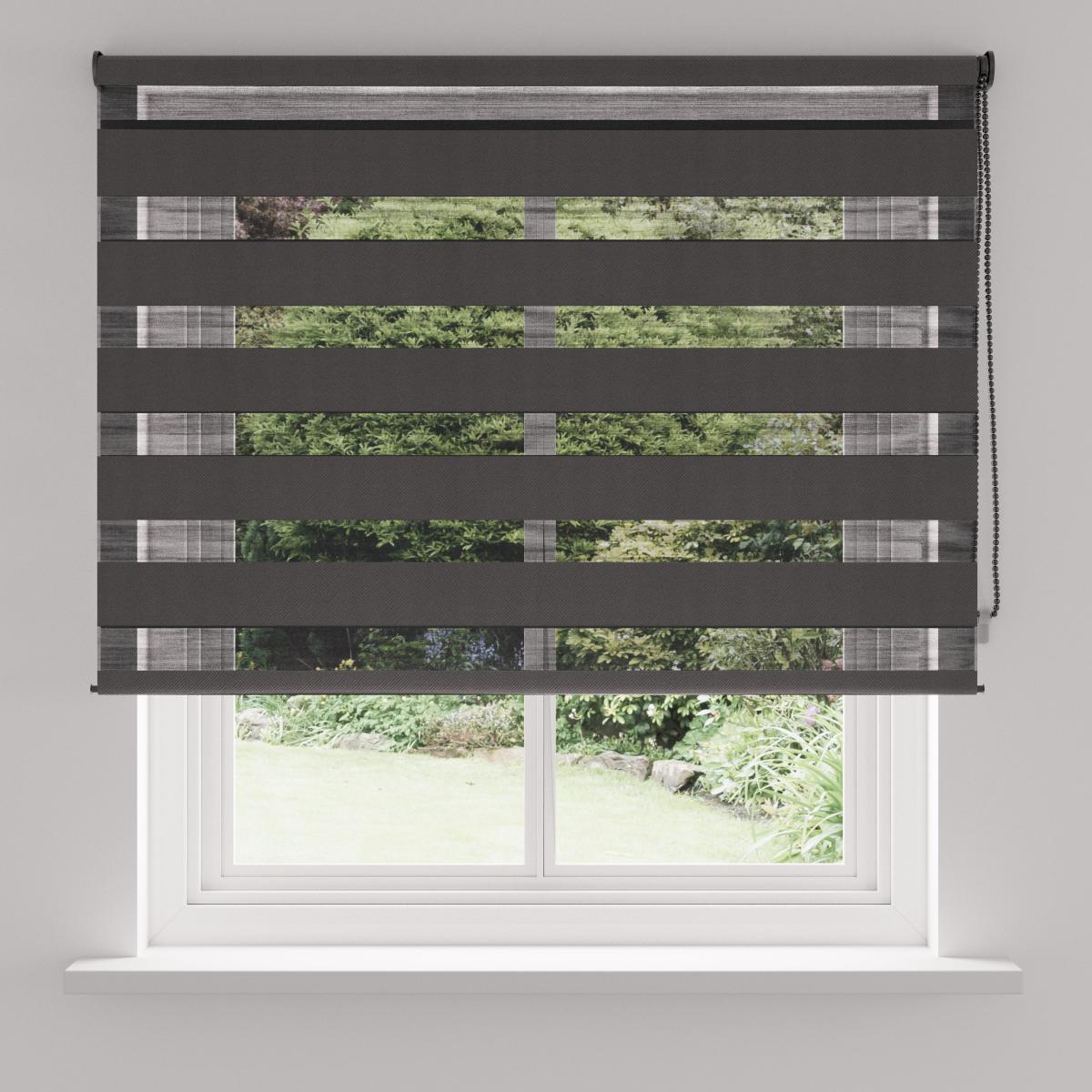 Room Darkening Grey Day and Night Roller Blind Grey – image 5
