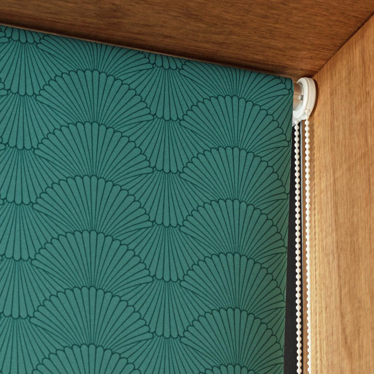 Habitat Japonica Fan Blackout Roller Blind - Teal Blue -4ft – image 3