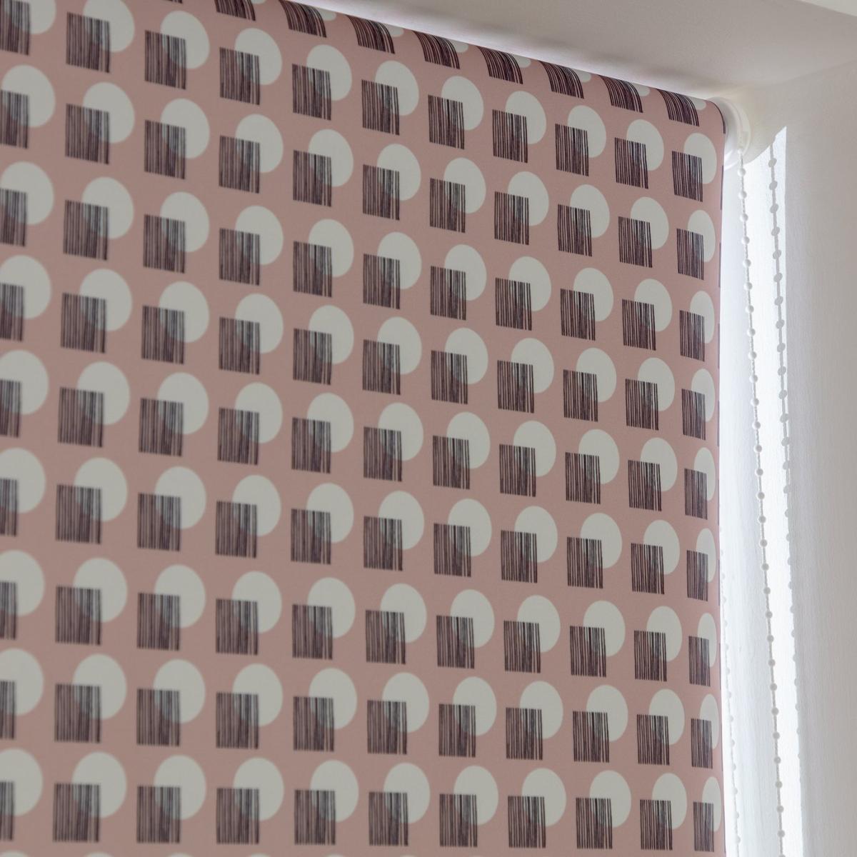 Habitat Mini Geo Blackout Roller Blind - Blush Pink - 3ft – image 3