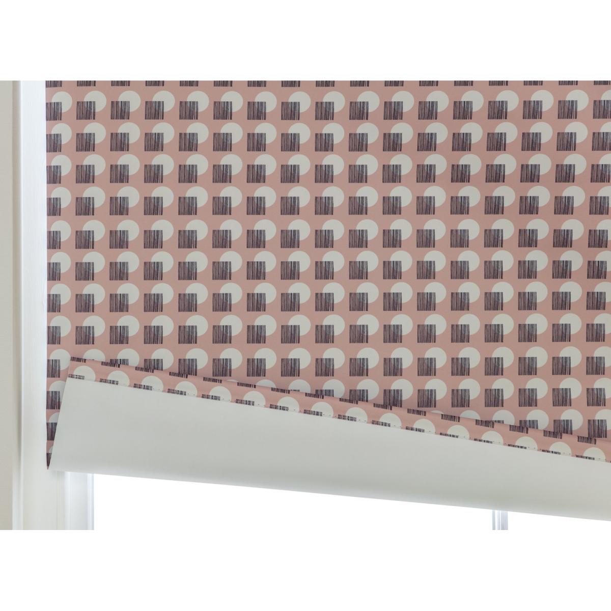 Habitat Mini Geo Blackout Roller Blind - Blush Pink - 3ft – image 4