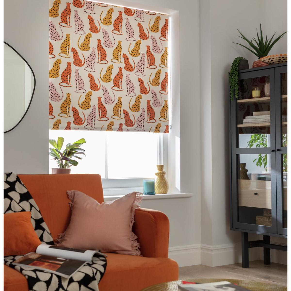 Habitat Cheetah Blackout Roller Blind - Orange - 3ft – image 2