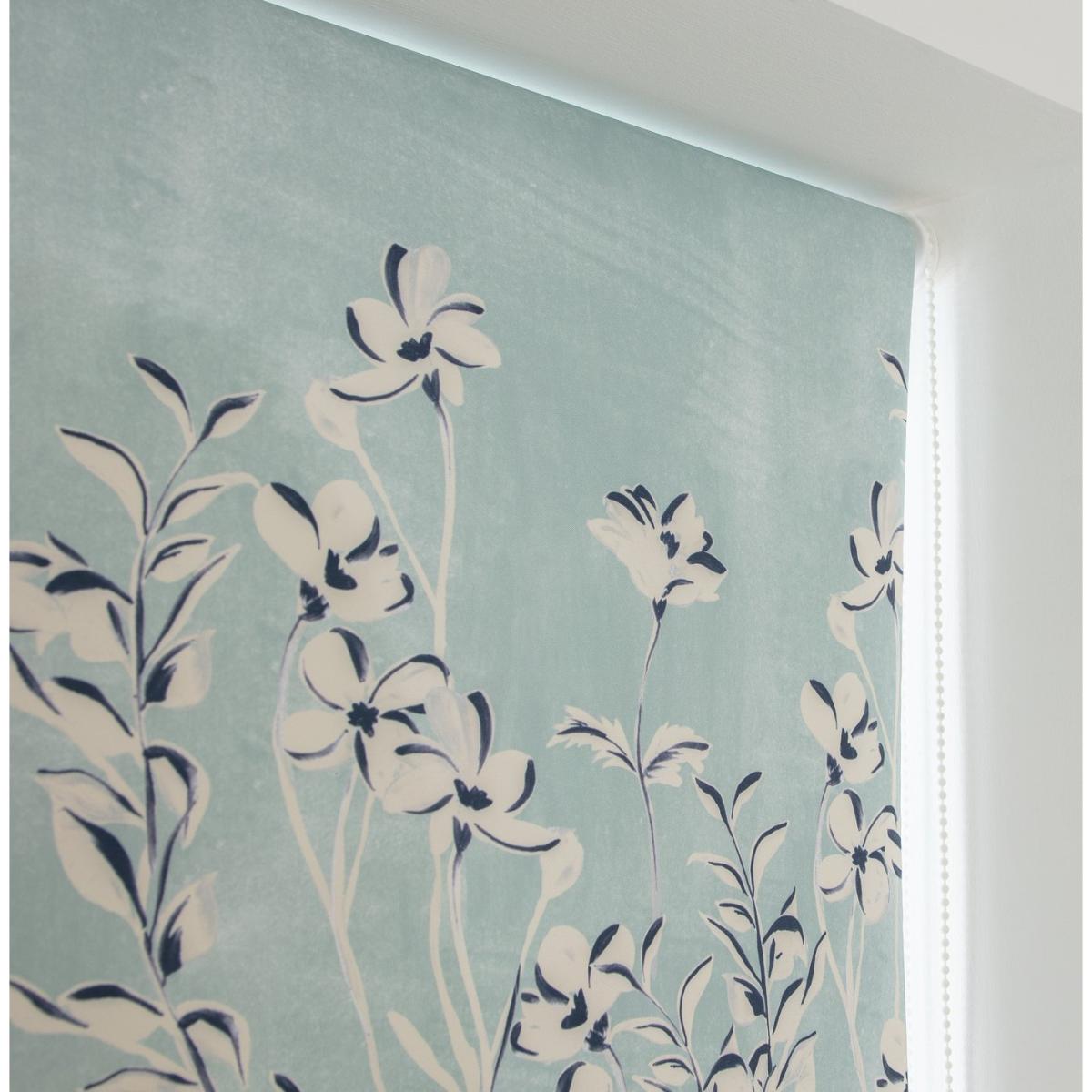 Habitat Floral Blackout Roller Blind - Blue - 3ft – image 2