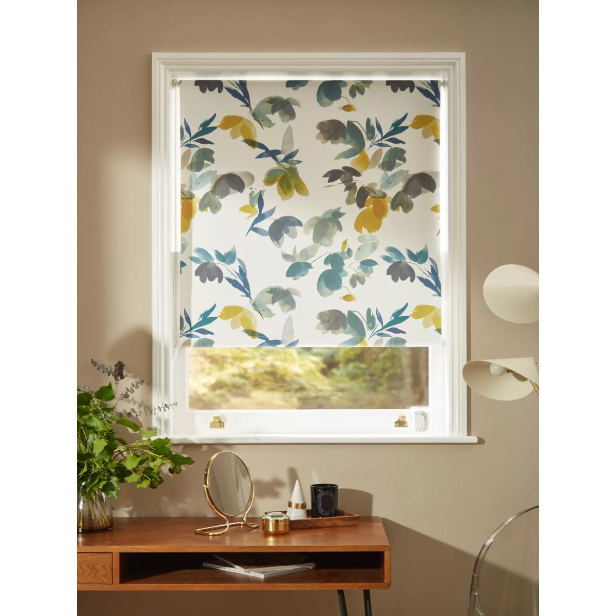 John Lewis & Partners Lenton Rose Blackout Roller Blind, Citrine – image 2