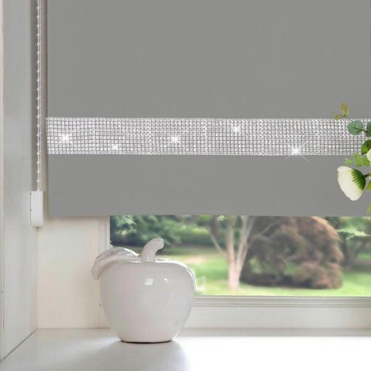 Diamante Roller Blind - Grey