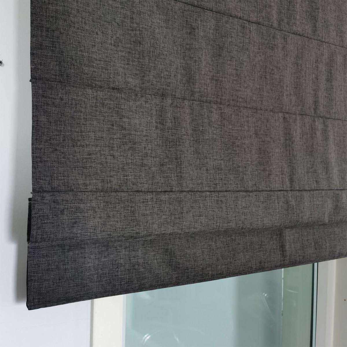 Roman Linen Blackout Blind - Light Grey – image 11