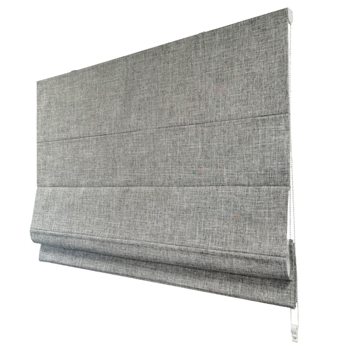 Roman Linen Blackout Blind - Light Grey – image 8