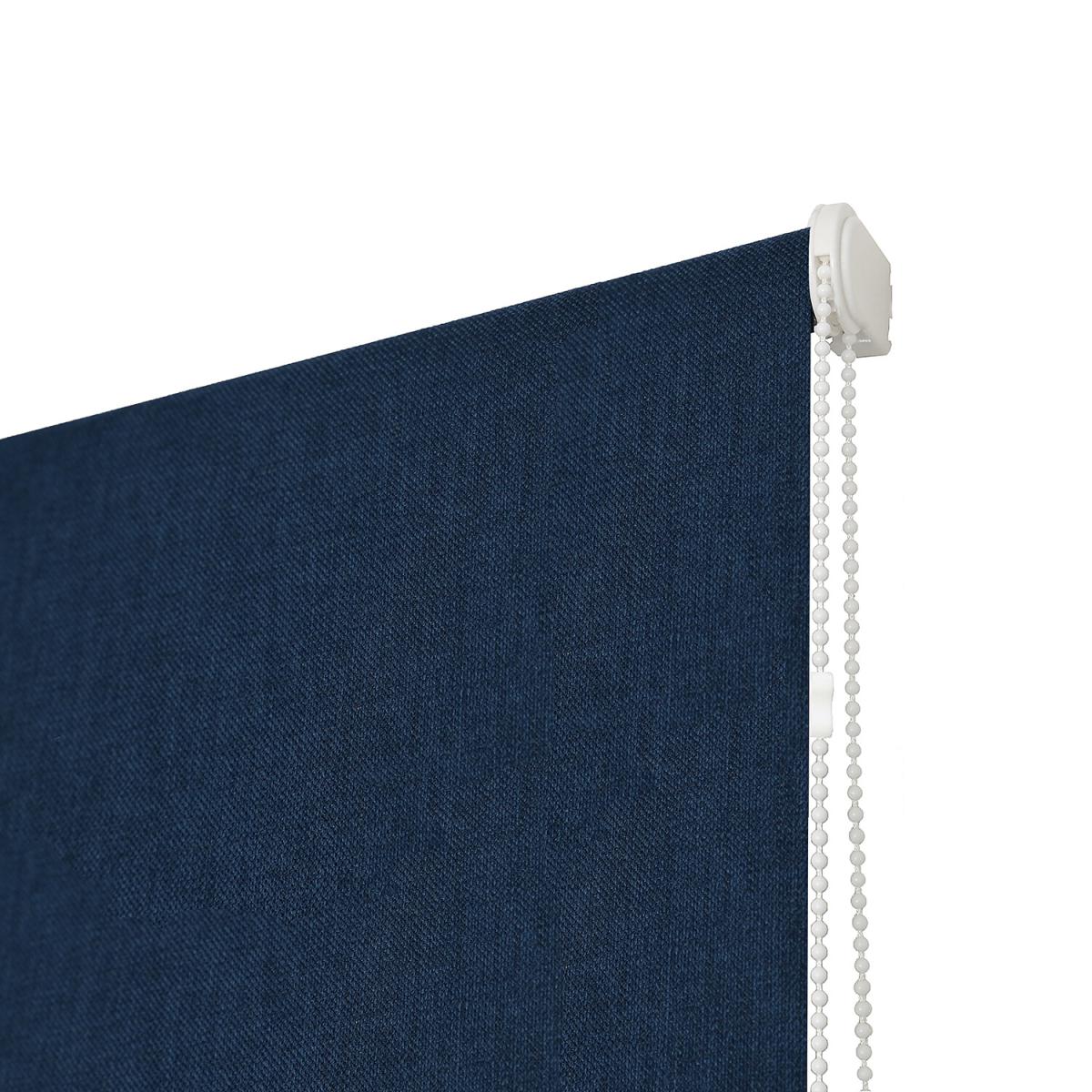Textured Blackout Roller Blind - Blue / 180cm – image 3