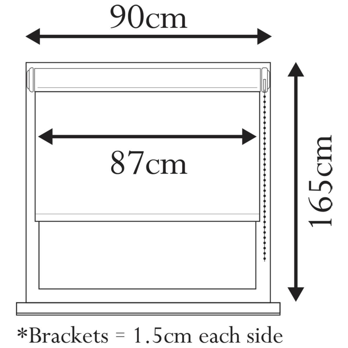 Plain Blackout Roller Blinds - Light Grey / 90cm – image 9