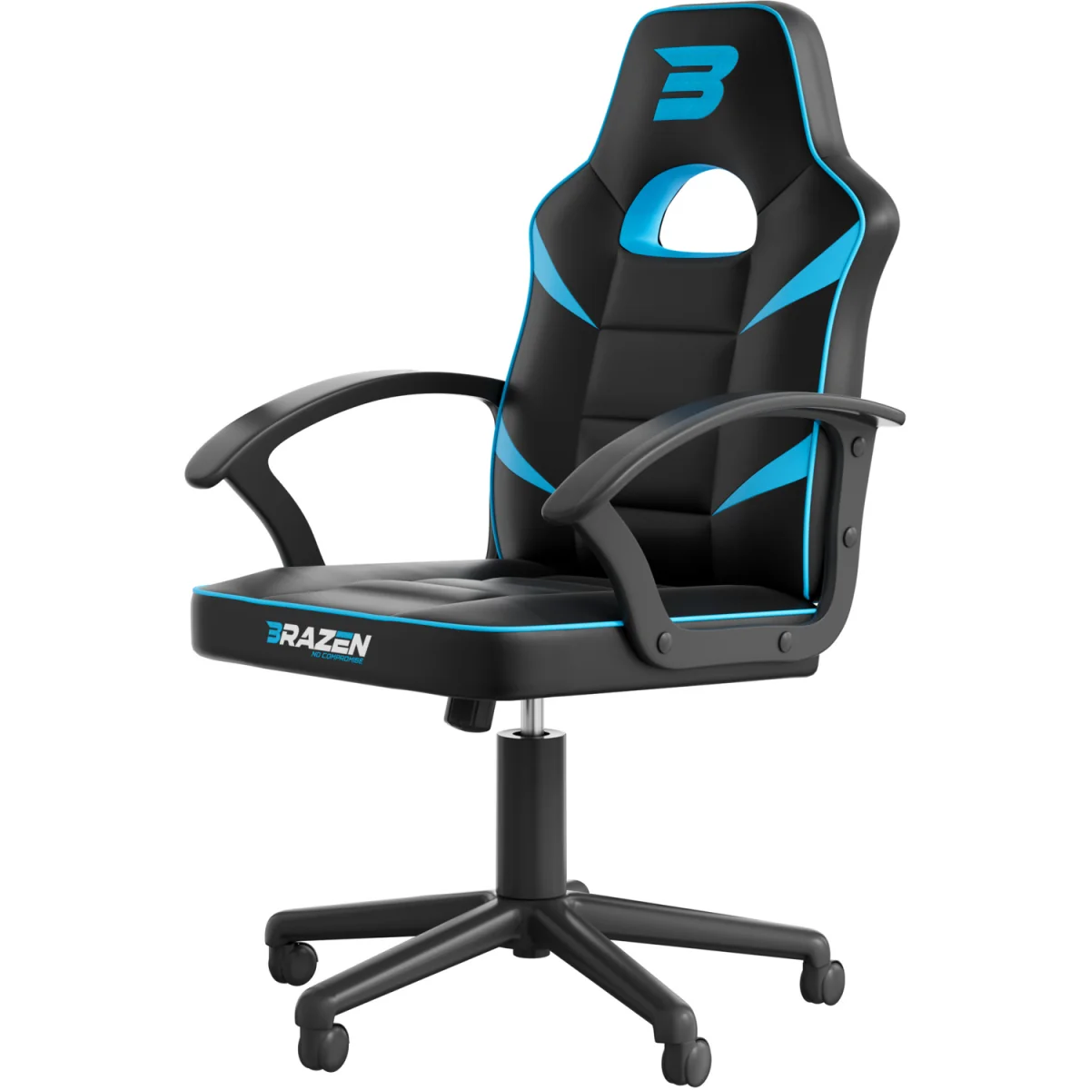BraZen Valor Mid Back PC Gaming Chair - Blue / 97cm – image 2