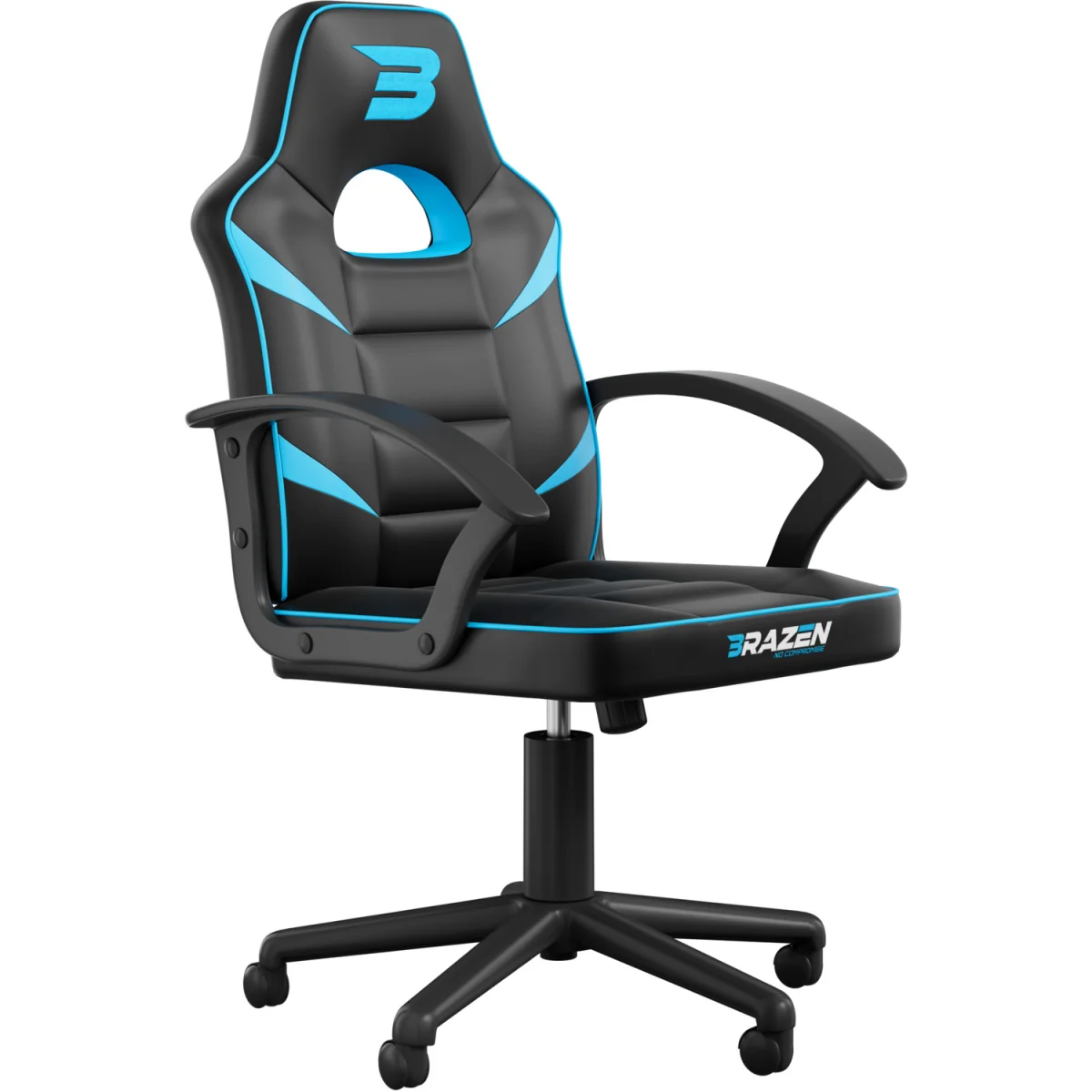 BraZen Valor Mid Back PC Gaming Chair - Blue / 97cm – image 4