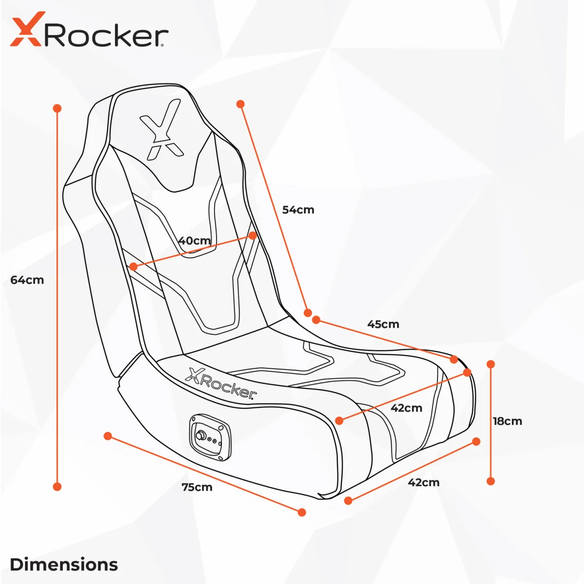 X Rocker Shadow 2.0 Audio- Gold Leaf Gaming Chair - Gold/Black – image 5