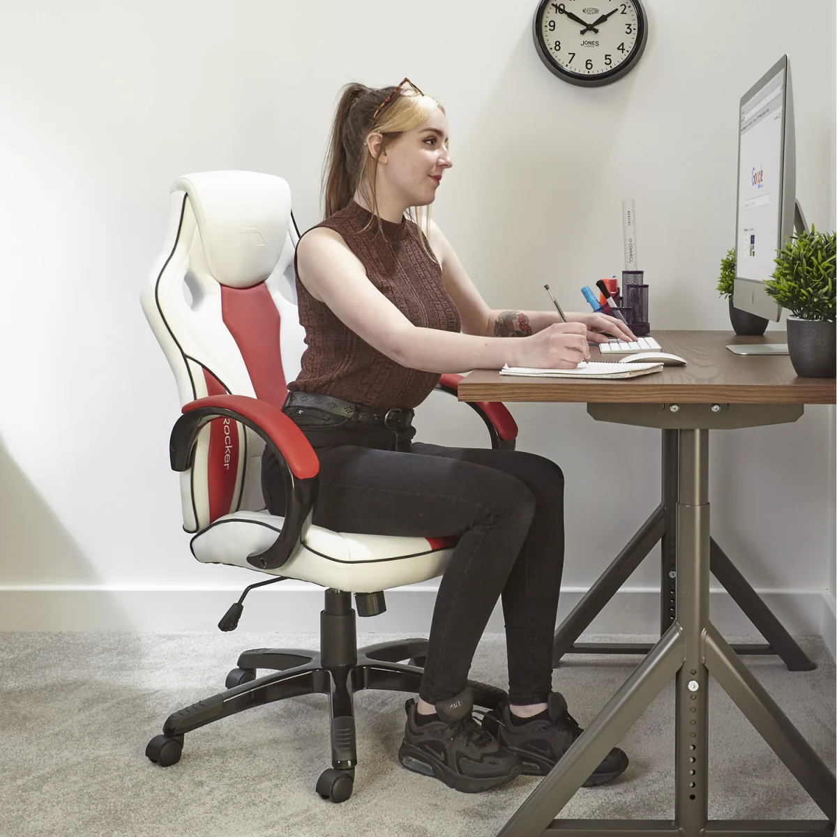 X Rocker Maverick Office Gaming Chair - Red/White – image 8