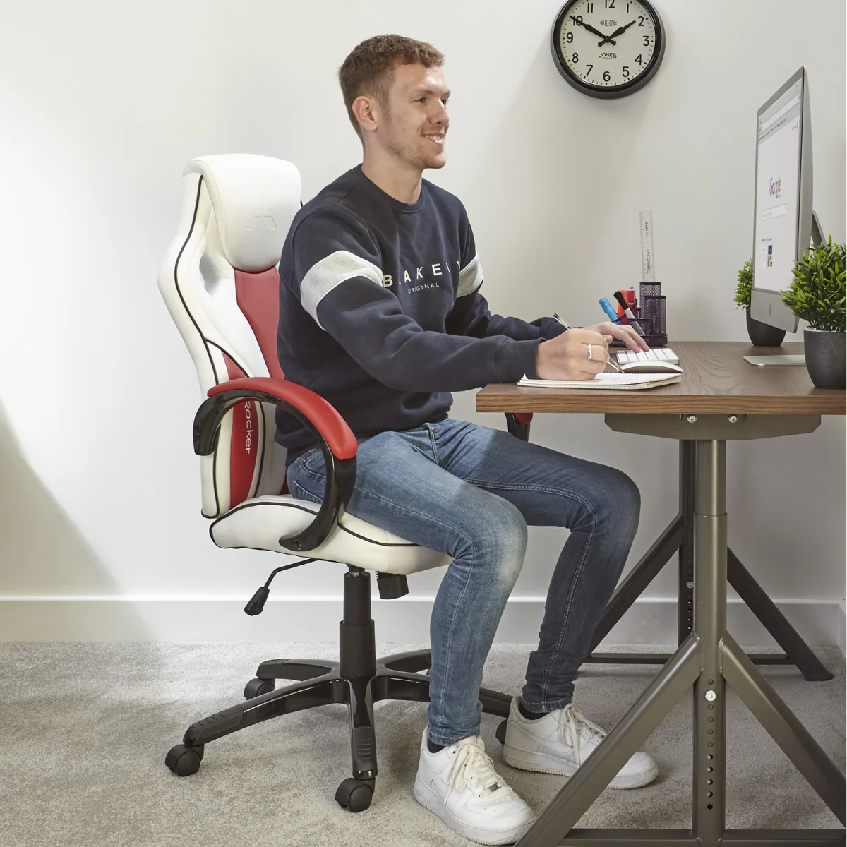 X Rocker Maverick Office Gaming Chair - Red/White – image 9