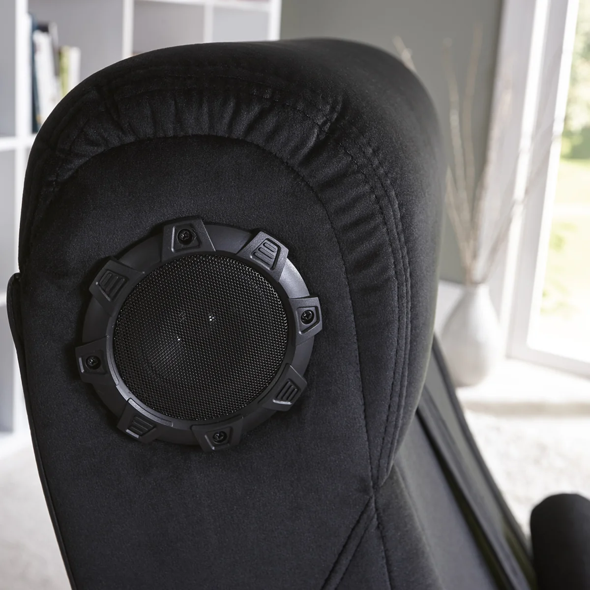 X Rocker Deluxe Chenille Gaming Chair - Black – image 3