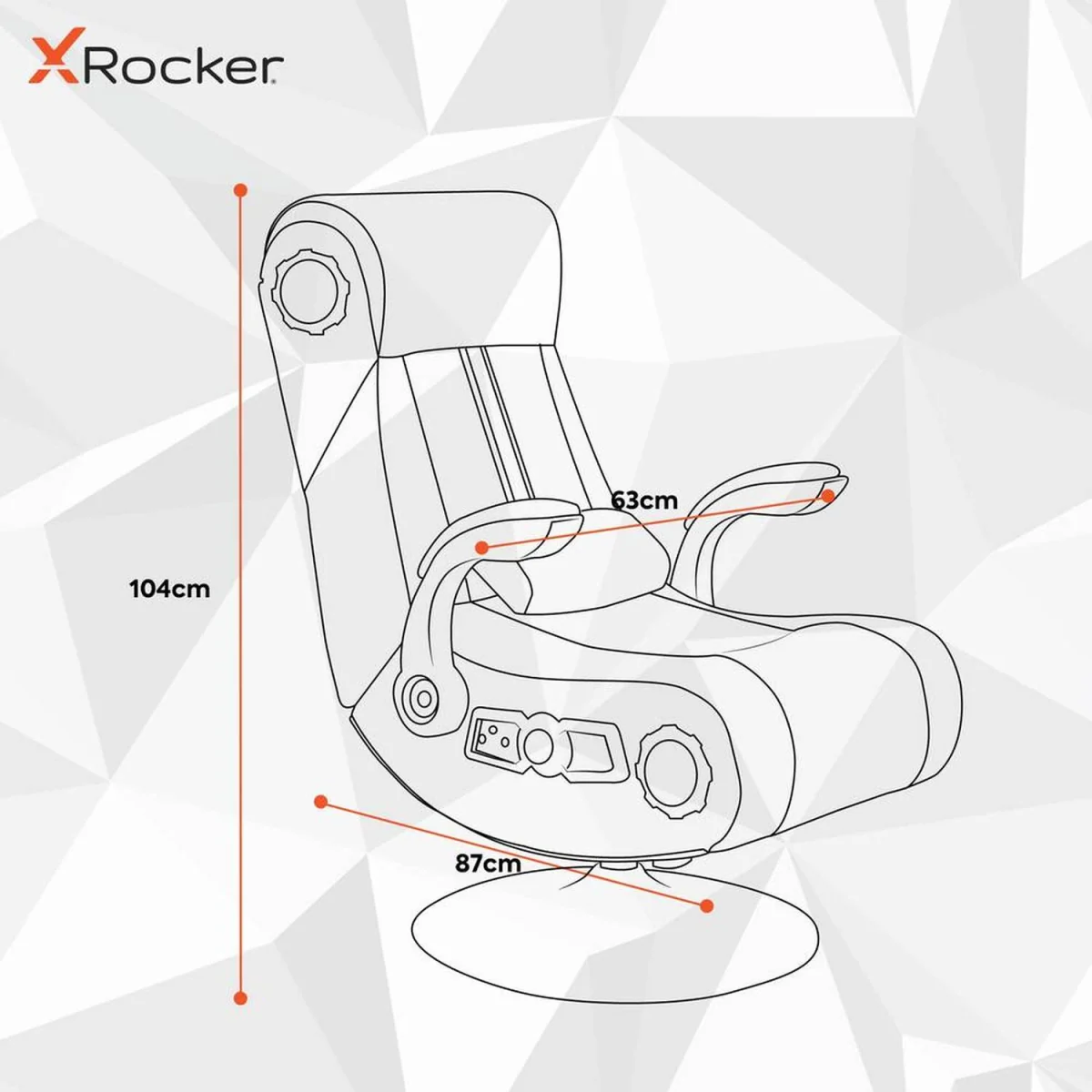 X Rocker Deluxe Chenille Gaming Chair - Black – image 7