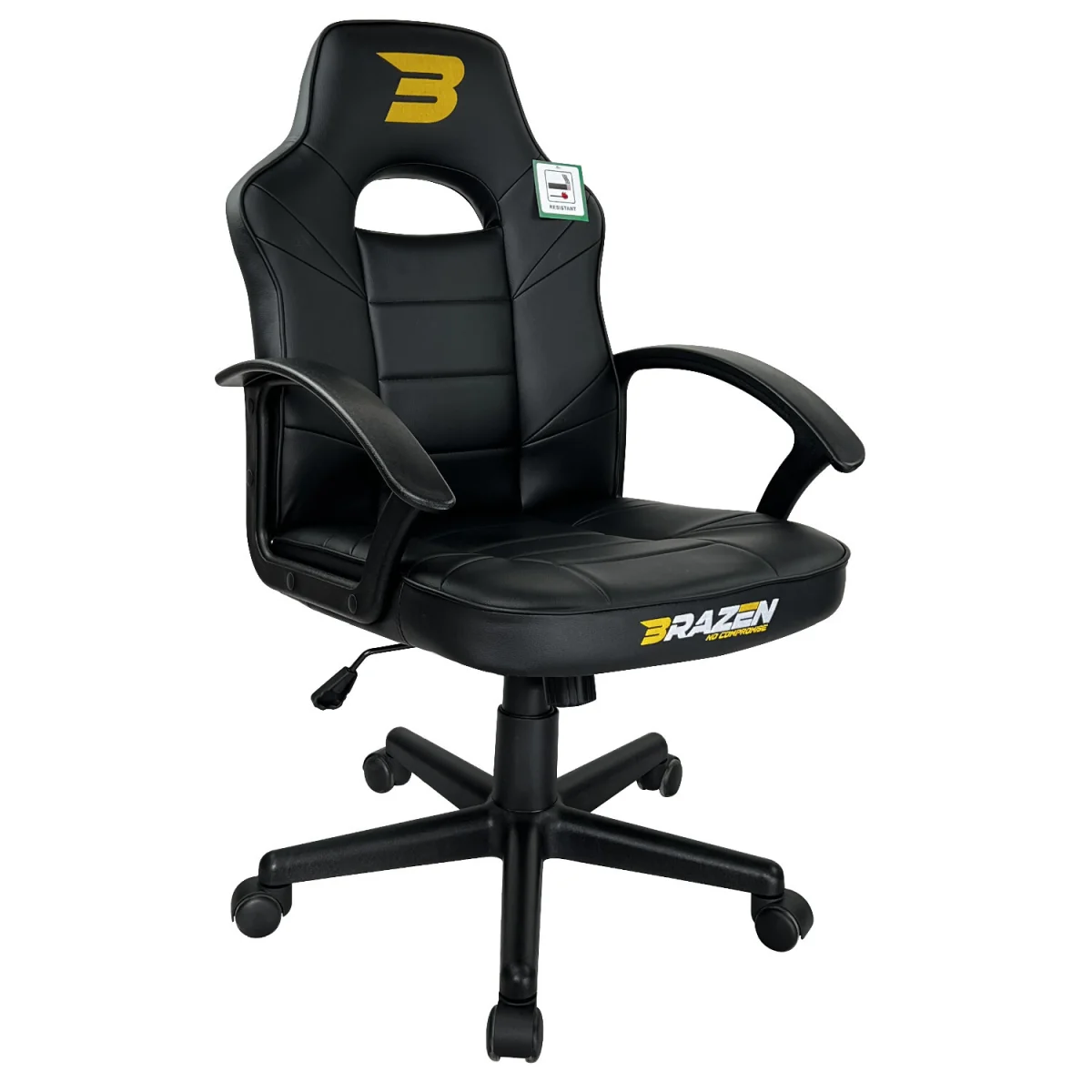 BraZen Valor Mid Back PC Gaming Chair - Black / 97cm – image 5