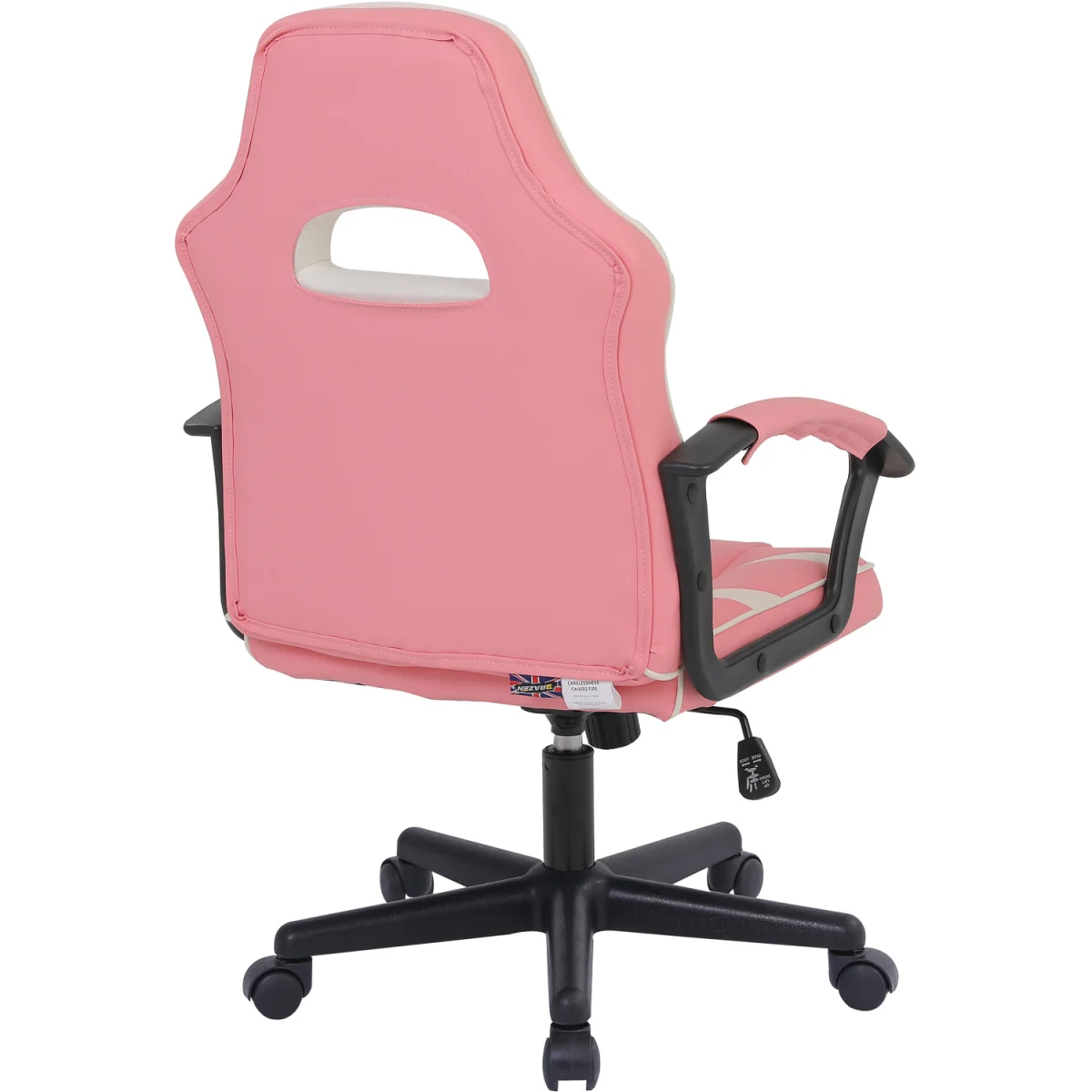 BraZen Valor Mid Back PC Gaming Chair - Pink / 43cm – image 14