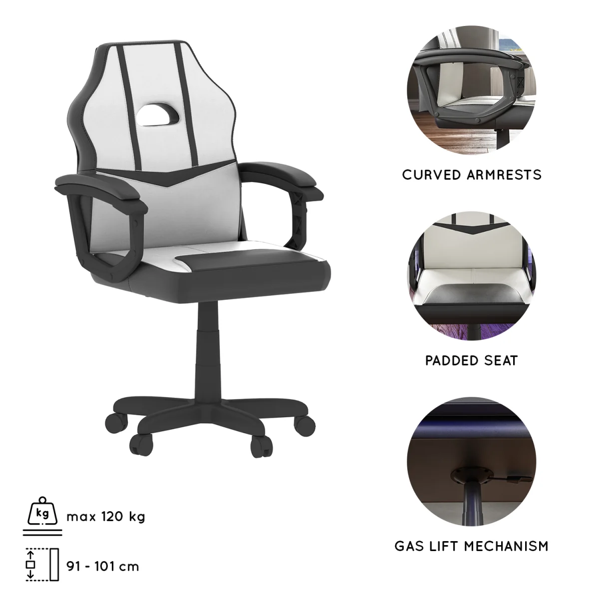Comet Racing Gaming Chair - White – image 10