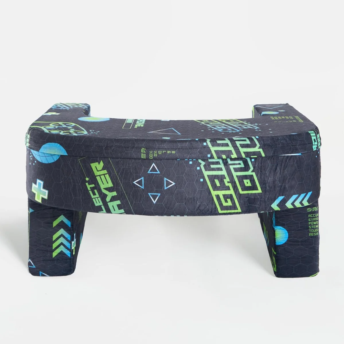 OHS Leopard Print Gaming Desk Lap Pillow - Green/Blue – image 4