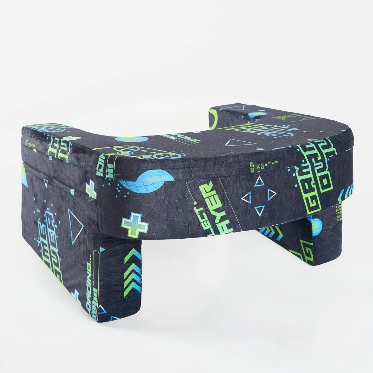 OHS Leopard Print Gaming Desk Lap Pillow - Green/Blue – image 5