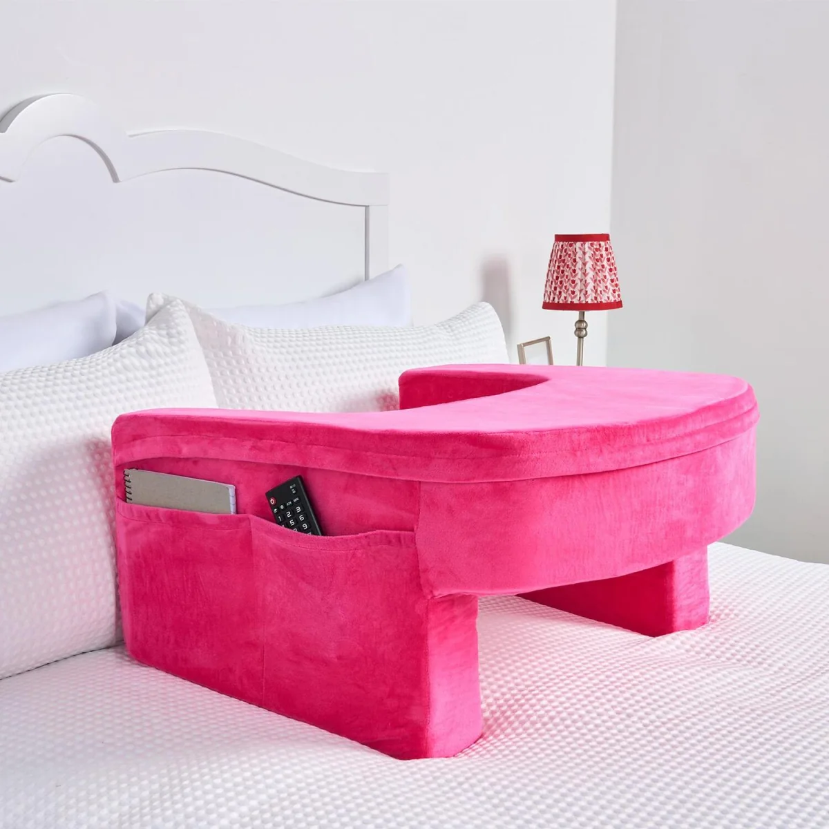 OHS Leopard Print Gaming Desk Lap Pillow - Hot Pink – image 3
